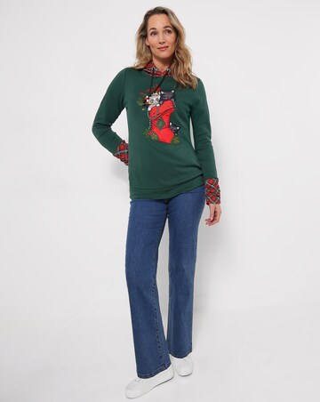 Joe Browns Christmas Cat Hoodie