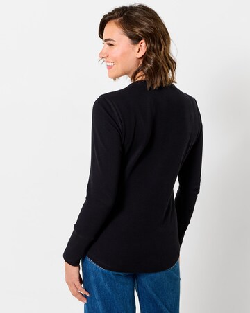 Joe Browns Henley Jersey Top with Floral Beading