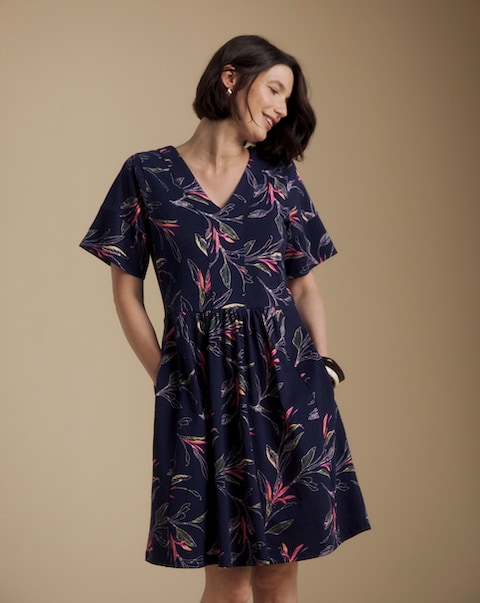 Julipa Printed Cotton Jersey Shift Dress