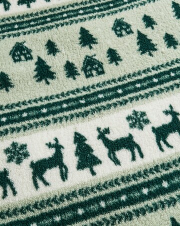 Festive Reindeer Fairisle Fleece Duvet Cover Set