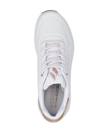 Skechers Black Uno Shimmer Away Trainers - Wide Fit (E)