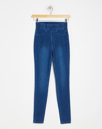 Mid Blue Stretch Jersey Denim Jeggings