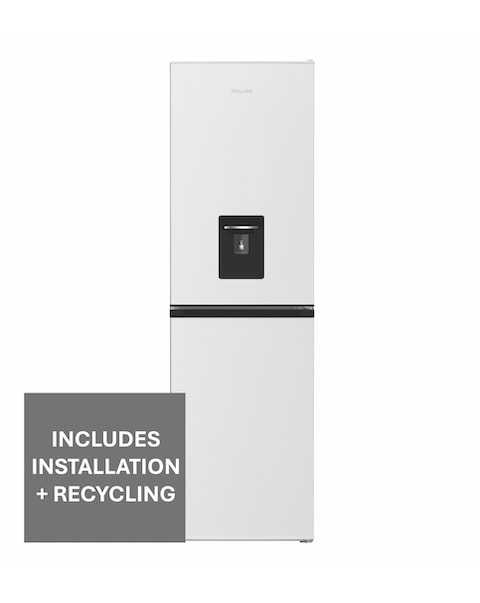 Hotpoint HPKH 1261W W4UK 50/50 Fridge Freezer Water Dispenser White + Install