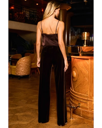 Sosandar Luxe Velvet Wide Leg Trousers
