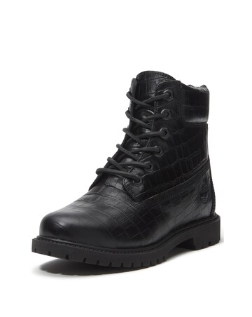 Timberland Black Premium 6 Inch Lace Up Boots - Standard Fit (D)
