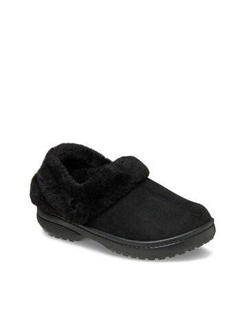 Crocs Black Classic Unfurgettable Vegan Suede Clog - Standard Fit