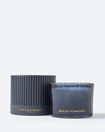 Black Lily & Pomegranate Glass Candle