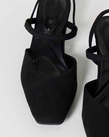Lita Slingback Block Heel Shoes - Wide Fit (E)