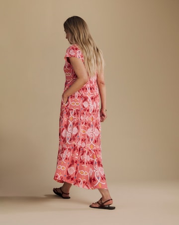 Julipa Petite Tiered Cotton Midi Dress
