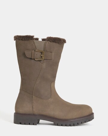 Maryse Faux Fur Trim Flat Calf Boots - Extra Wide Fit (EEE)
