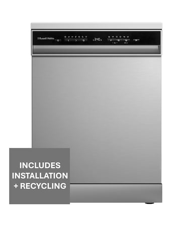 Russell Hobbs RH60DW10C1SS 14 Place Settings Full Size Dishwasher Inox + Install