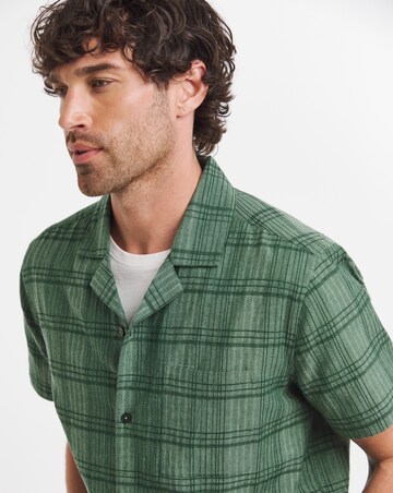 Slub Check Revere Collar Shirt
