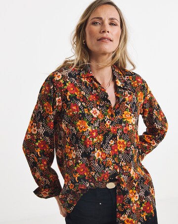 Animal Print Printed Long Sleeve Shirt