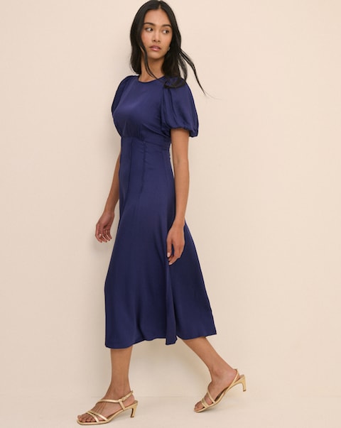 NOBODYS CHILD PETITE QUINN MIDI DRESS