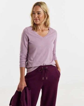 Elderberry V-Neck Long Sleeve T-Shirt