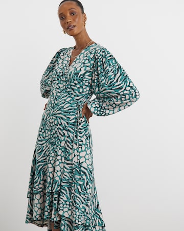 Joanna Hope Jersey Wrap Midi Dress