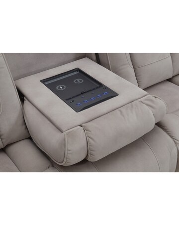 Jago Power Recliner 3 Seater Sofa Drop-Down Tray, Temp Control & Immersive Sound