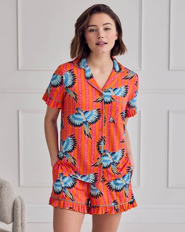 Chelsea Peers Short Sleeve Reverse Ruffle Set
