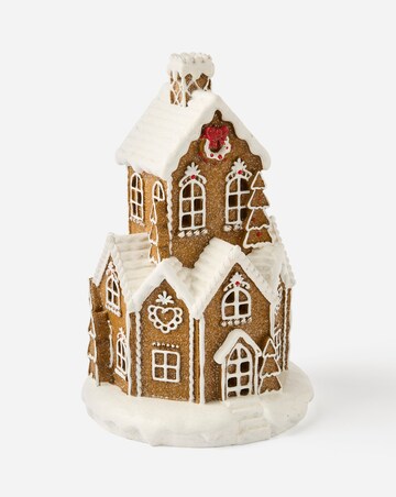 Gisela Graham White Iced Light Up Gingerbread House