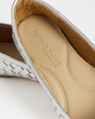 Monaco Woven Leather Ballerinas - Wide Fit (E)