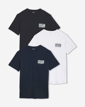 Jack & Jones Logo 3-Pack T-Shirts - Multi