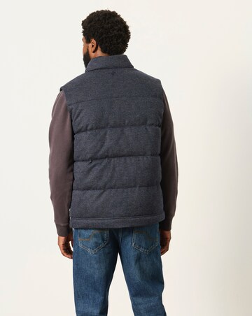 FatFace Tarn Cjeck Gilet (Regular & Tall) - Navy
