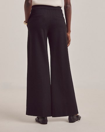 Anthology Black Ponte Pull On Wide Leg Trouser