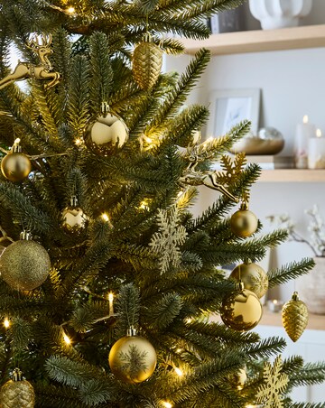 Gold Shatterproof Bauble Bumper Pack - Set of 40