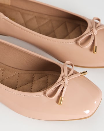Evar Square Toe Ballerina Shoes - Extra Wide Fit (EEE)