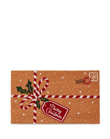 Merry Christmas Parcel Coir Doormat