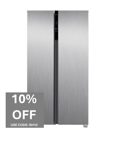 Russell Hobbs RH90AFF201SS Slim American Fridge Freezer Inox + Install