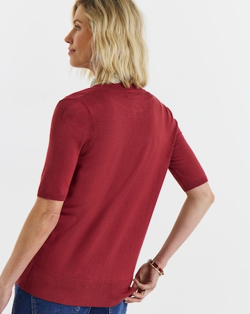 Short Sleeve Cardigan And Vest Twinset