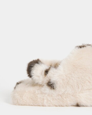 Truth Fluffy Slingback Slippers - Wide Fit (E)