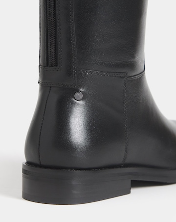 Theodora Leather Flat Knee High Boots - Extra Wide Fit (EEE) & Super Curvy Calf