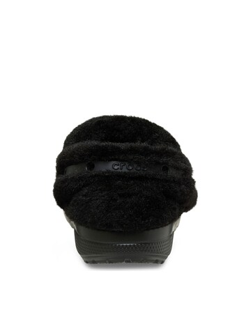 Crocs Black Classic Unfurgettable Vegan Suede Clog - Standard Fit