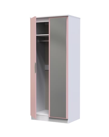 Haydn Ready Assembled 2 Door Mirrored Wardrobe - Kids