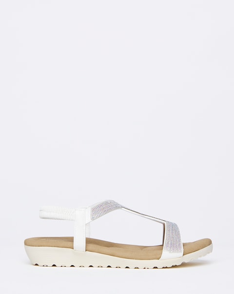 Peace Diamante Comfort Sandal - Wide Fit (E)