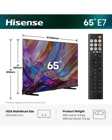 Hisense 65E7STUK 65in QLED 4K Ultra HD HDR Smart TV