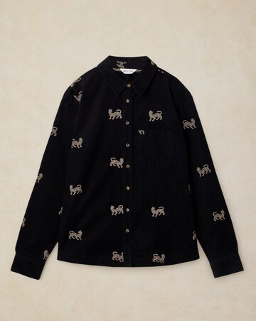 White Stuff Libby Embroidered Cord Shirt