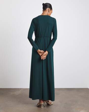 Joanna Hope Gold Trim Jersey Maxi Dress
