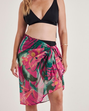 MAGISCULPT Tropical Print Midi Sarong