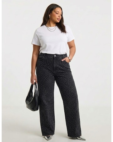 ONLY Snow High Waisted Rhinestone Denim Jean