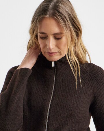 Sponge Zip Through Cardigan