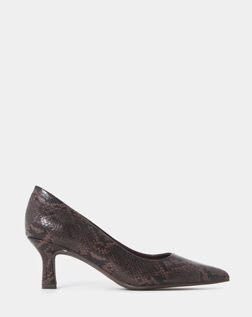 Heavenly Soles Kirsten Pointed Toe Court Shoes - Wide Fit (E)