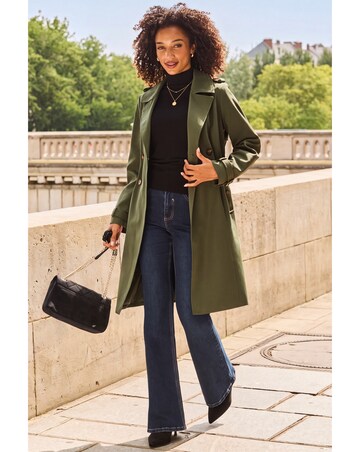 Sosandar Cinched Waist Trench Coat