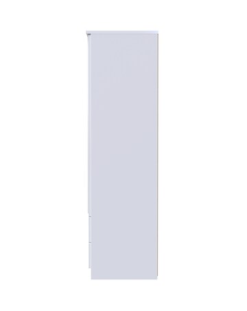 Haydn Ready Assembled 2 Door 2 Drawer Mirrored Wardrobe - Kids
