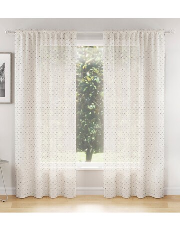 Hanoi Linen-Look Textured Tufted Slubs Voile Panel