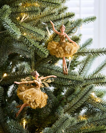 Gisela Graham Gold Fairy Decorations - Set of 2