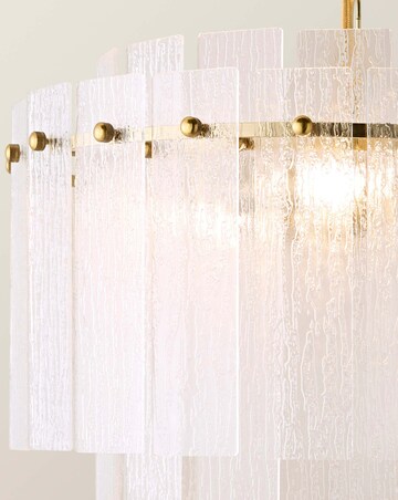 ValueLights Darcy Brushed Gold Frosted Chandelier