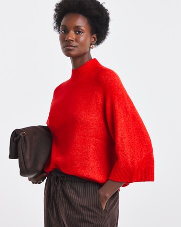 Funnel Neck Batwing Jumper